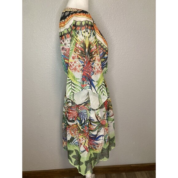 Tropical Cover-Up One Size Animal Print Multicolor Swim Sexy Beach Cruise New - Picture 6 of 7